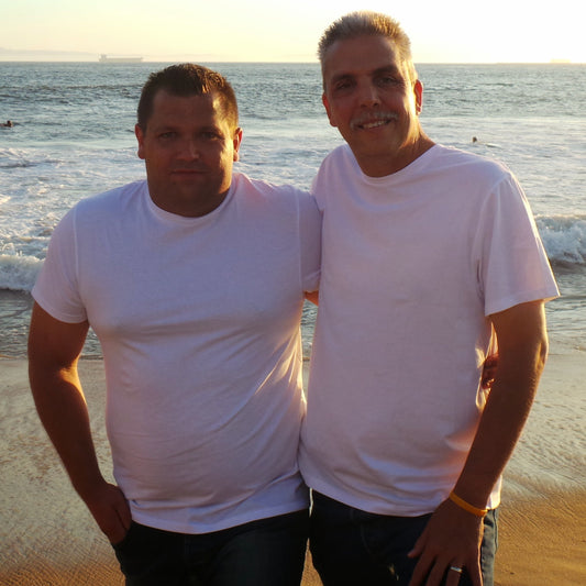 Leukemia survivor Fred Schmitthammer with bone marrow donor Pierre, whose stem cell donation helped save Fred's life after an Acute Myeloid Leukemia diagnosis.