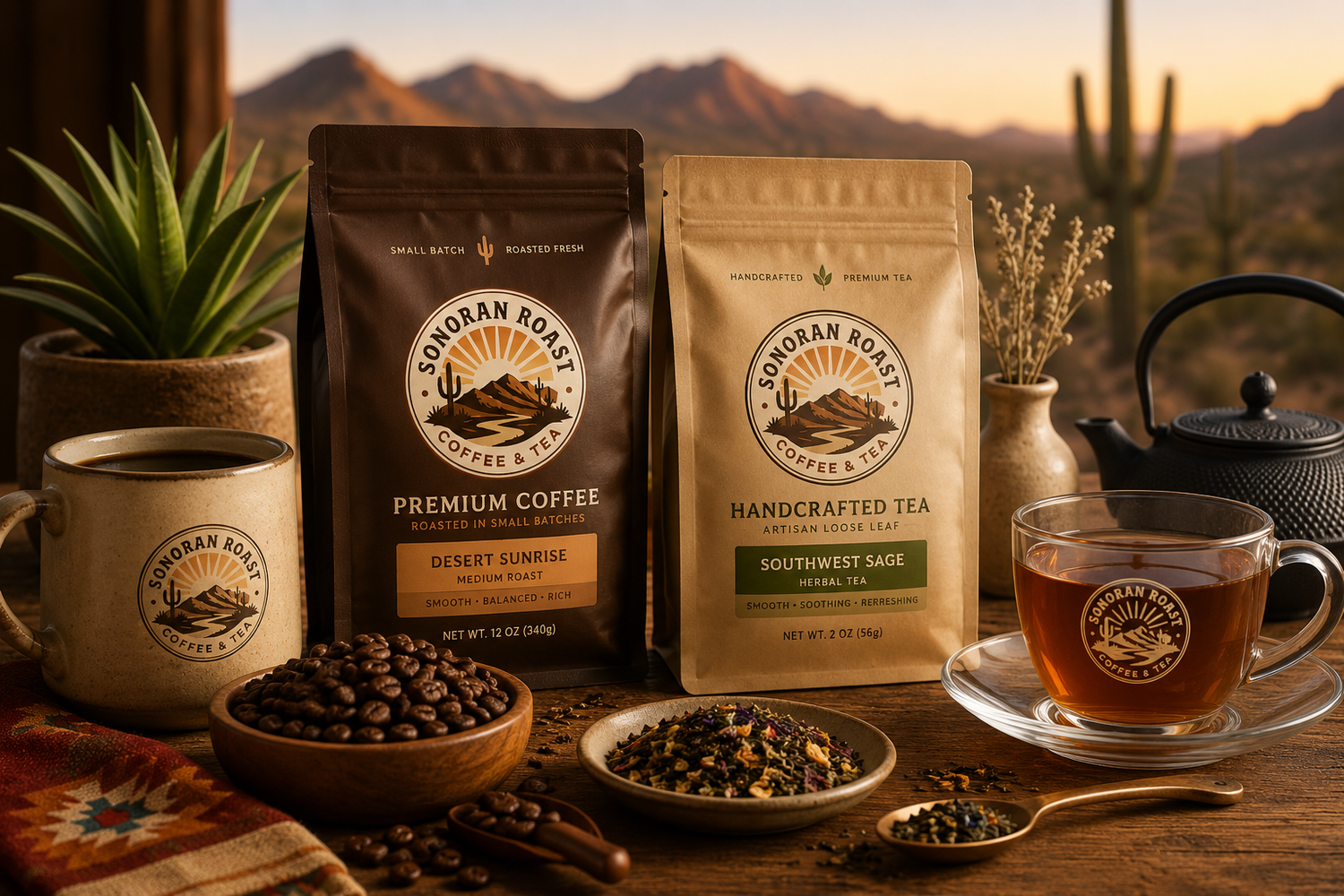 Sonoran Roast Coffee And Tea premium coffee and handcrafted tea collection featuring artisan-roasted coffee and flavorful loose-leaf teas inspired by quality, purpose, and the Brew Hope With Every Cup™ mission.