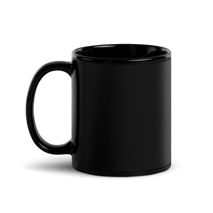 11 ounce black Sonoran Roast Glossy Mug with handle on left