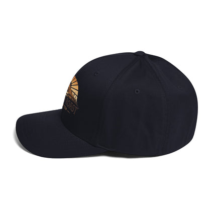 Left side view of dark navy Sonoran Roast Structured Twill Cap