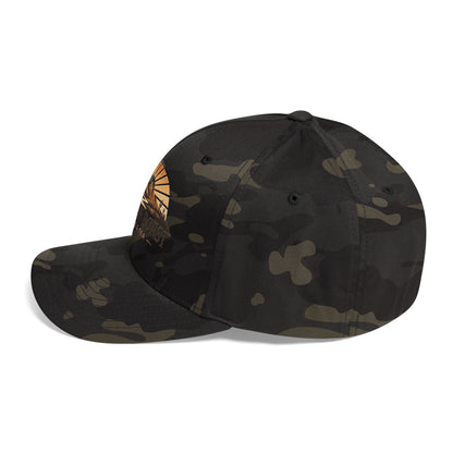 Left side view of multicam black Sonoran Roast Structured Twill Cap