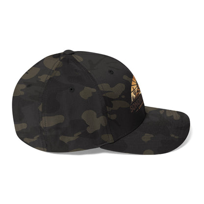 Right side view of multicam black Sonoran Roast Structured Twill Cap