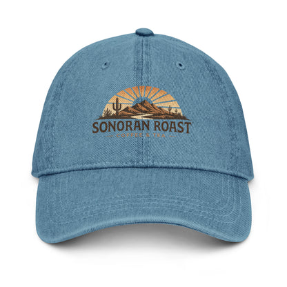 Front view of blue Sonoran Roast Denim Hat