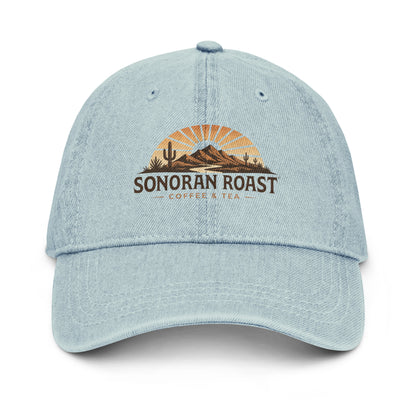 Front view of light blue Sonoran Roast Denim Hat