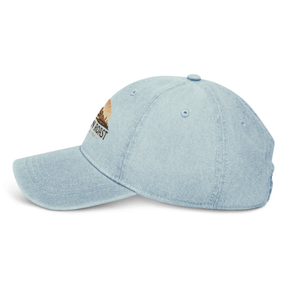 Left side view of light blue Sonoran Roast Denim Hat