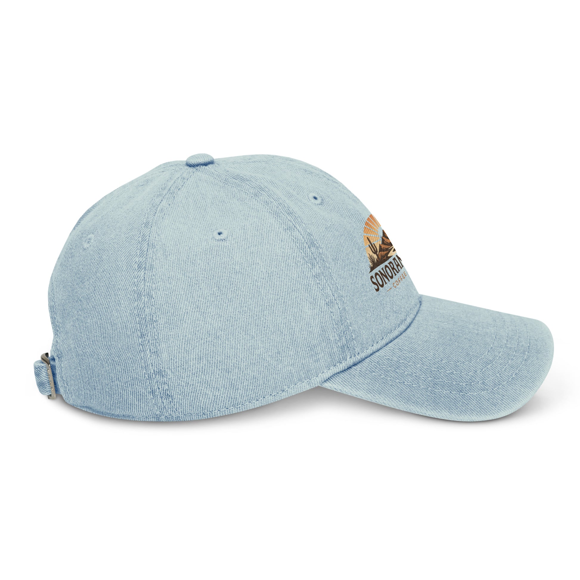 Right side view of light blue Sonoran Roast Denim Hat