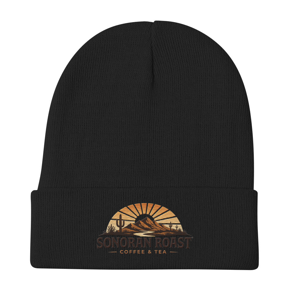 Sonoran Roast Embroidered Beanie in black