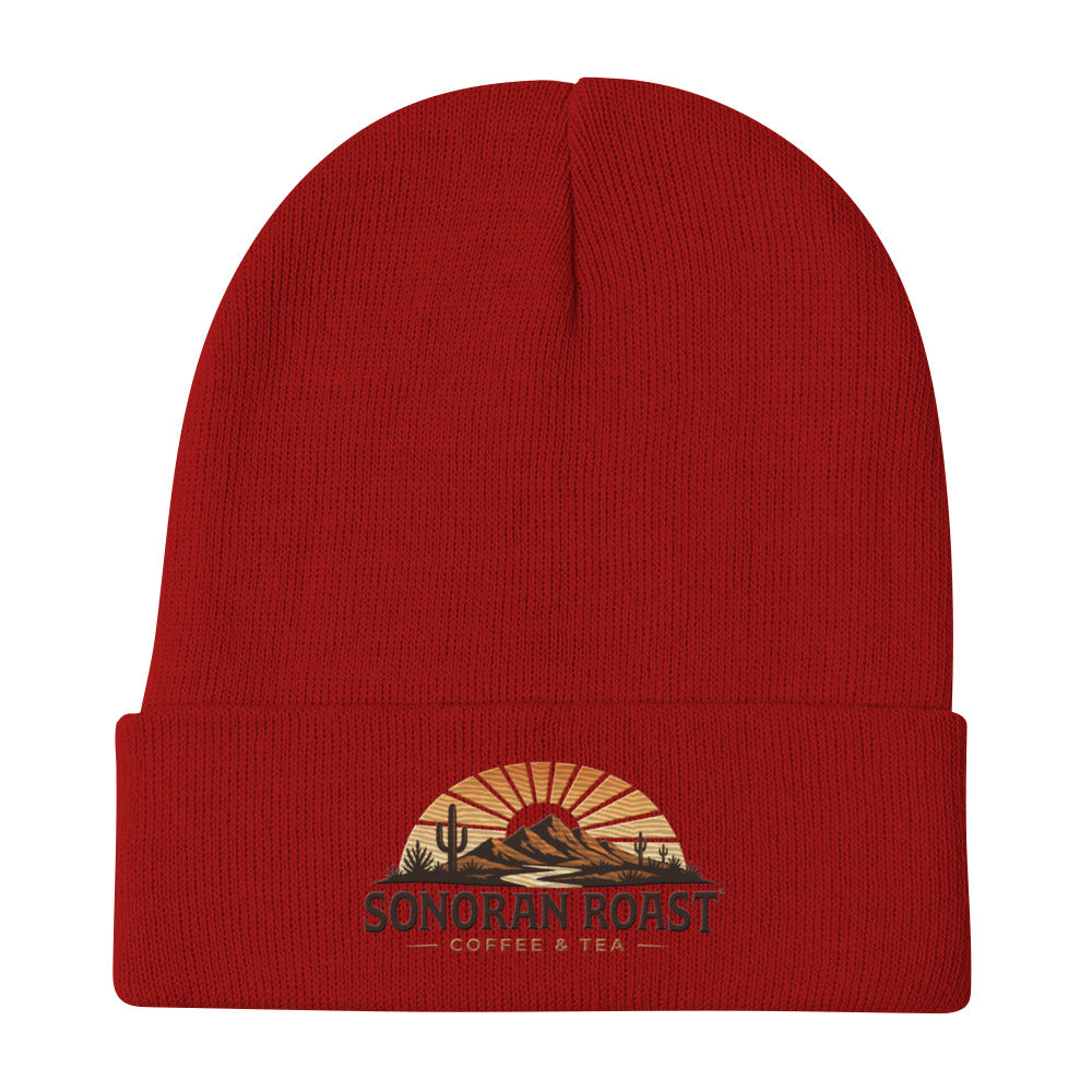 Sonoran Roast Embroidered Beanie in red